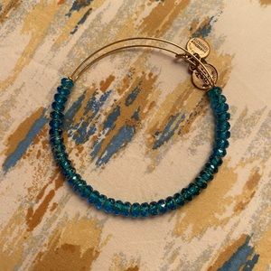 alex and ani bangle bracelet (light blue jewels)